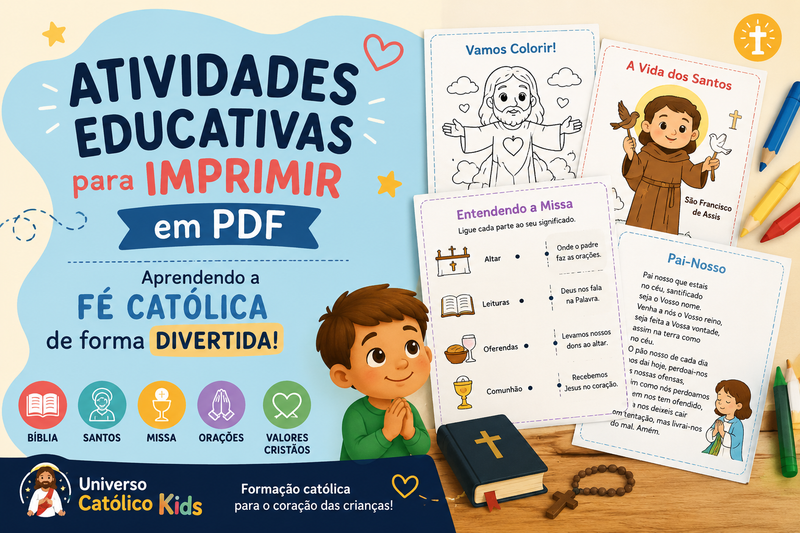 Atividades católicas para crianças em PDF