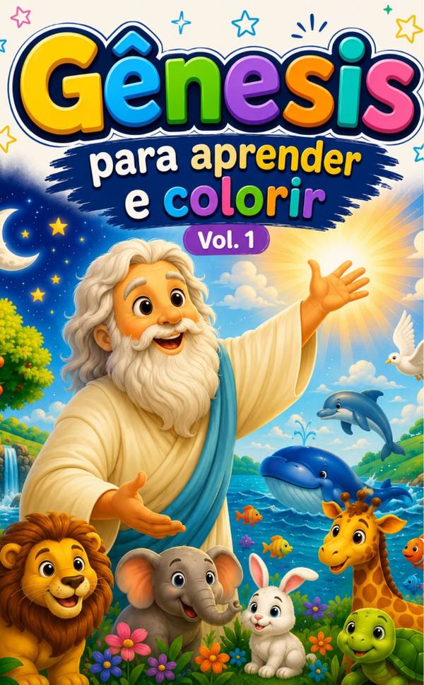 Gênesis para aprender e colorir - livro digital — Livros para colorir