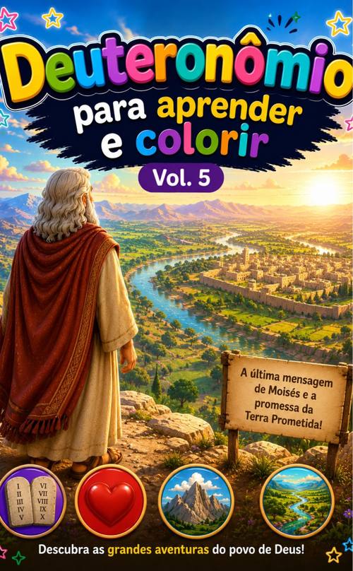 Deuteronômio para aprender e colorir - livro digital — Livros para colorir