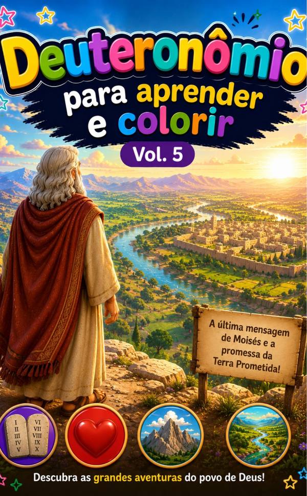 Deuteronômio para aprender e colorir - livro digital — Livros para colorir