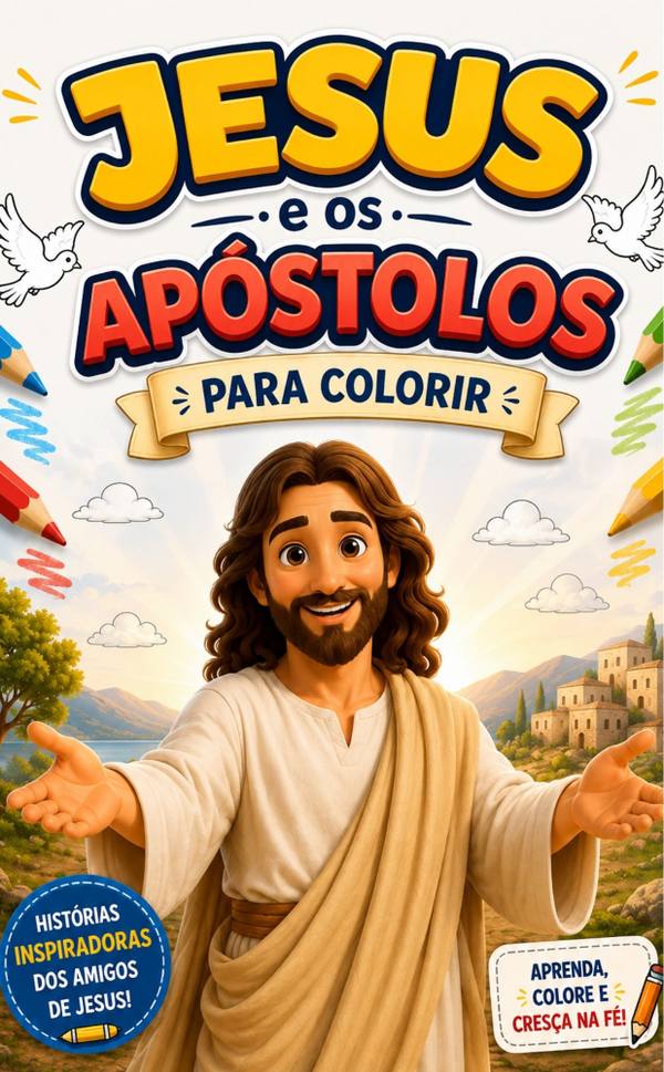 Jesus e os apóstolos para coloris — Conhecendo a fé católica
