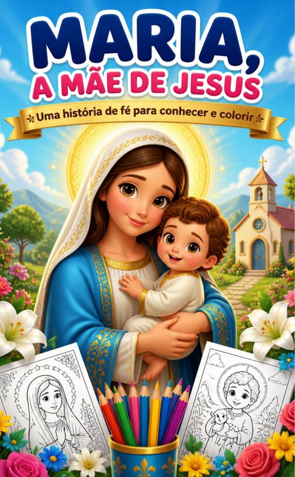 Maria, a mãe de Jesus (uma história de fé para conhecer e colorir) - livro digital — Livros para colorir
